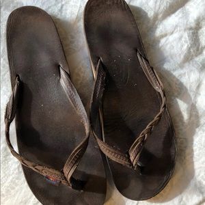 Rainbow brand braided flip flops